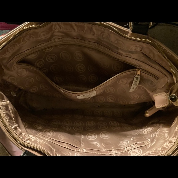 Spartina Black and Tan leather tote bag - Picture 6 of 7